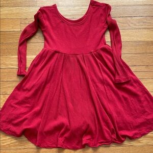Little Sleepies Vibrant Red Casual Kids Dress